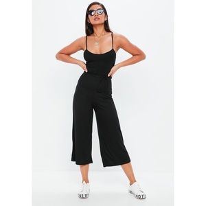 Misguided Ribbed Culotte Jumpsuit